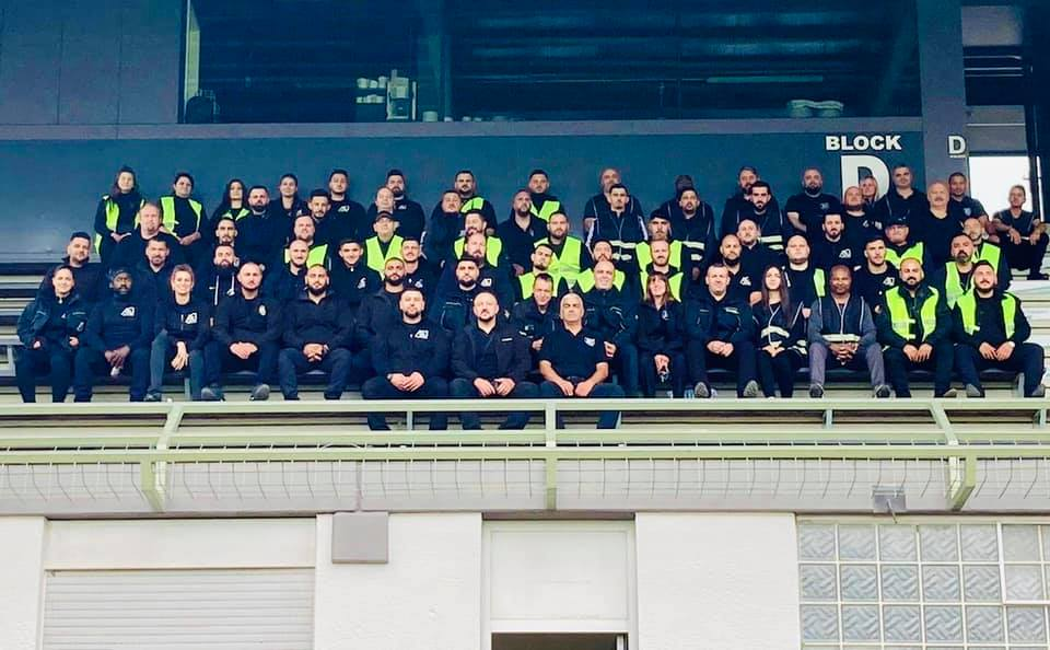 Security Personal im Stadion